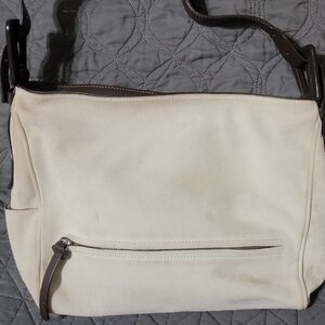 Hogan suede shoulder bag cream